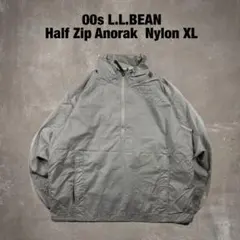 00s llbean ハーフジップ アノラック ナイロンジャケット プルオーバー
