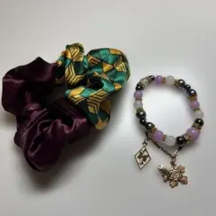 冨岡義勇モチーフシュシュ、胡蝶しのぶモチーフブレスレット