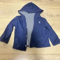 ポロ ラルフローレン/リバーシブル パーカー ネイビー ストライプ80