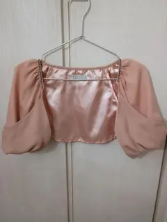 BARNEYS NEW YORK 半袖ボレロ　ピンクベージュ