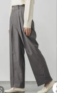 美品　グローバルワーク　あったかウツクシルエットワイドパンツ