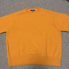 【4月中で終了】オレンジ クルーネックニット 長袖