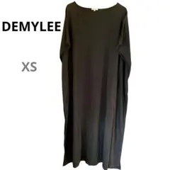 DEMYLEE デミリー 半袖ワンピース XS スリット コットン グレーのサムネイル