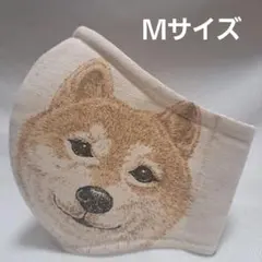 5層仕立てＭ　裏側3層ハニカムメッシュ　飛沫防止　花粉対策　柴犬　洗えるマスクのサムネイル