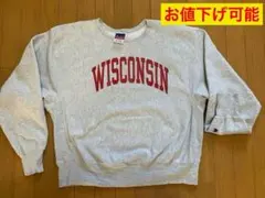 チャンピオン リバースウィーブ L カレッジロゴ ウィスコンシン 短丈 Y2K