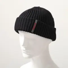 PRADA SPORTプラダスポーツ ニット帽 帽子 archiveブラック 黒 - メルカリ