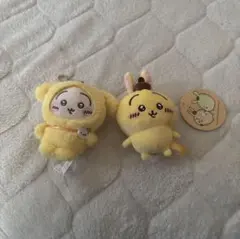 ちいかわ うさぎ ポムポムプリン マスコット ぬいぐるみ 2点セット