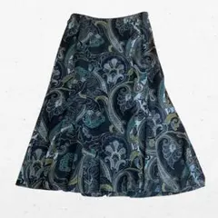 SCAPA ロングスカート 36 ペイズリー柄 上品 フレアのサムネイル