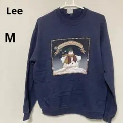 海外古着✨1点物✨Lee 長袖スウェット 【M】レディース古着紺色