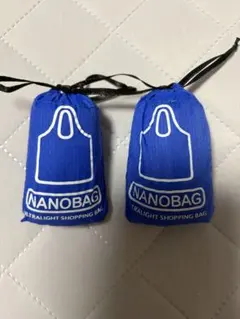 2個セットNANOBAGナノバッグエコバッグ青のサムネイル