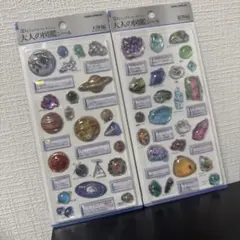 カミオジャパン 大人の図鑑シール 3Dビジュアルコレクション 天体編 鉱物編