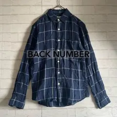 【BACK NUMBER】フレンチリネン ウィンドウペンチェックシャツ S 細身