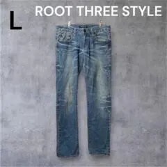 ROOTTHREESTYLE ブルー L デニム ジーパン ストリート ボトムスのサムネイル