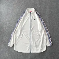 NIKE　トラックジャケット　ジャージ　オーバーサイズ　ワンポイント　総柄ライン