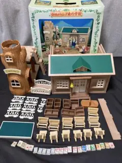 希少 シルバニア 木もれ日のお部屋 本体状態良 ハ-25 説明書つき レア 