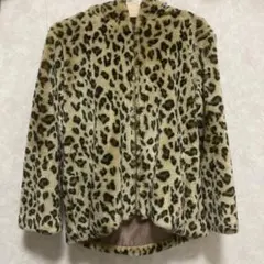 wc ダブルシー クマタン ヒョウ柄ファーコート アウター 平成レトロ 若槻千夏のサムネイル