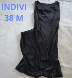 INDIVI ブラック スリーブレスドレス 38 Mサイズ