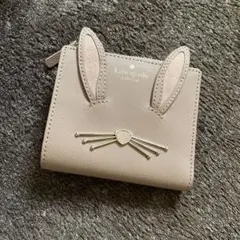 Kate Spade ウサギ耳 二つ折り財布 ベージュ