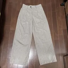 お値下げ中❁︎GU ヘリンボーン柄 タックワイドパンツ Sサイズ