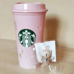 ［新品未使用］スタバ バレンタイン リユーザブルカップ & ベアリスタキャップ