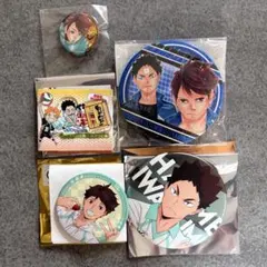 ハイキュー　及川徹　岩泉一　缶バッジ　アクリルフィギュアコレクション　5個セット
