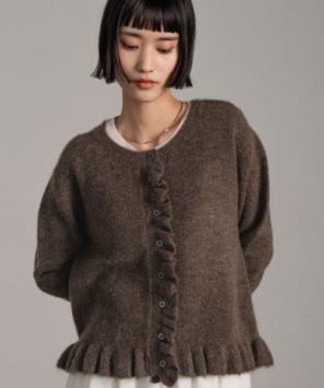 LOWRYS FARM チビフリルカーディガンＬＳ　596329