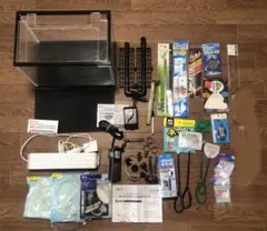 最終SALE❗️GEX ガラス水槽+LEDライト+オプションもろもろ