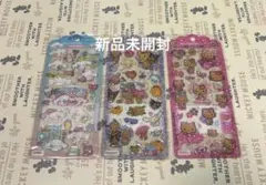 ドロップジェリーシール　サンリオ　日焼けキティ　ハローキティ　シナモロール　3枚