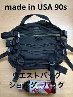 【大容量】1990s 古着ウエストバッグショルダーバッグキバデザイン