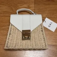 新品未使用【 GRL 】ホワイト ベージュ かごバッグ
