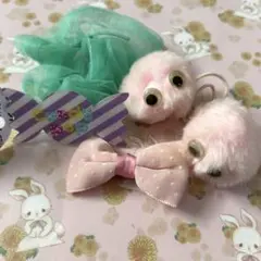 p SBY キャンディ　ヘアゴム　リボン　ヘアピン　3点セット　まとめ売り