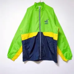 ナイロンジャケット メンズF グリーン ウィンドブレーカー スポーツ 大きめ 春