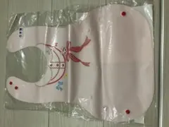ミキハウス　ピンクのお食事エプロン