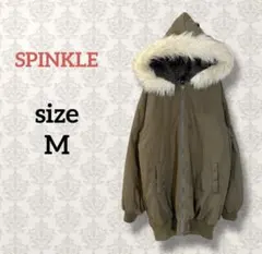 SPINKLE【M】フェイクファーブルゾン ジャケット カーキ ミリタリー 無地