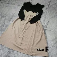 continuer de NICE CLAUPビッグカラーコルセットワンピース