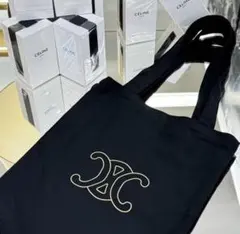 新品 セリーヌ CELINE ノベルティ トートバック/エコバッグ ブラック