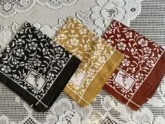 和柄ハンカチ　テーブルナプキン　3枚組