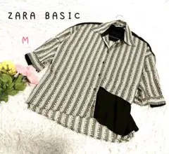 ⭐︎ザラベーシック【M】半袖シャツ ブラウス チェーン柄 オーバーシャツのサムネイル