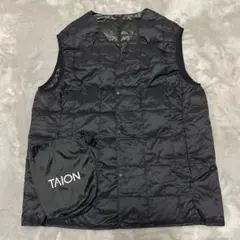 TAION 黒 インナーダウンベスト 収納袋付