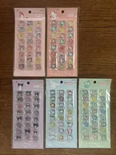 り*ご様 【正規品】サンリオ / おはじきふうシール / 5枚セット