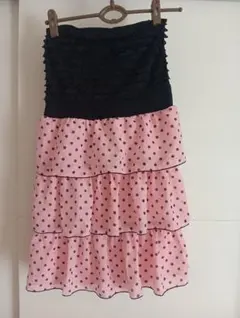 フリル付きドット柄ミニワンピース　ＬＤプライム