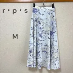 r.p.s フレアスカート ロングスカート マーブル柄 M ウエストゴム【美品】のサムネイル