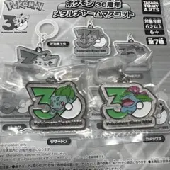 ポケモン 30周年めじるしアクセサリーメタルチャームフシギダネ　フシギバナ