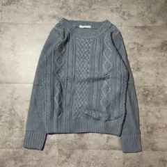 新品　E hyphen world gallery ブルー　ローゲージニット M