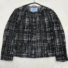 PRADA ノーカラージャケット ツイード イタリア製 2026年最新】PRADA レディース ノーカラージャケットの人気アイテム