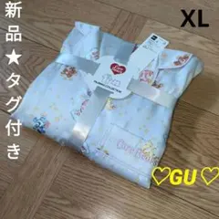 新品★　GU　半袖　サテンパジャマ　可愛い♡　人気　ケアベア　XL　ルームウェア