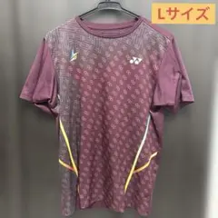 YONEX バドミントン ゲームシャツ Lサイズ リンダンモデル ワインレッド