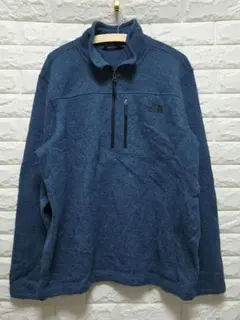 ノースフェイス その他 ハーフジップ 杢 ＸＬ 青 ポリエステル アウトドアのサムネイル