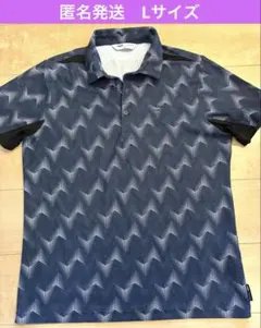 ゴルフウェア　ティゴラ　メンズ　半袖　ポロシャツ　夏　ネイビー Lサイズ