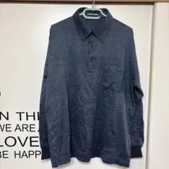 AUSTIN REED ネイビー チェック柄 ポロシャツ L